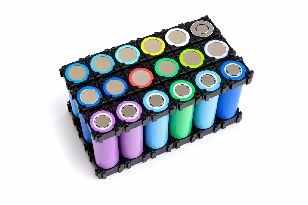 stack of 18650 lithium battery